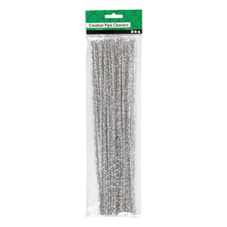 Creativ Company Chenille zilver 30cm, 50st.