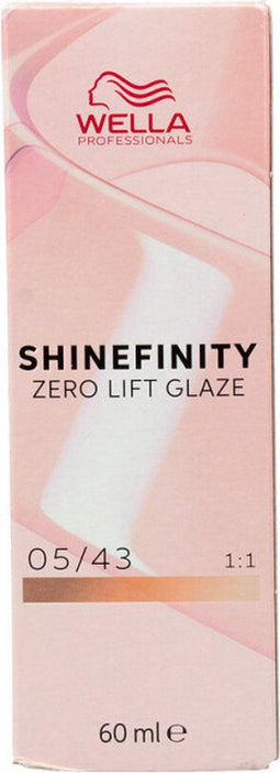 Permanente kleur Wella Shinefinity Nº 05/43 (60 ml)