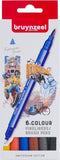Fineliner Brush pen Bruynzeel Creatives Amsterdam set 6 kleuren