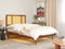 AURAY - Tweepersoonsbed LED - Lichthout - 140 x 200 cm - Rubberhout