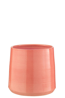 J-Line bloempot Rond - keramiek - roze - extra small - 2 stuks