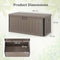 Coast Tuinbox 378 L - Waterdicht met Afsluitbaar Deksel - Bruin - 130x64x59 cm