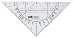 M&R - Geodriehoek m+r 2316/0000 160mm transp | 10 stuks