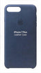 Apple iPhone 7/8 Plus - Leren hoesje - Duurzaam leder - Donkerblauw