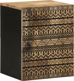 vidaXL - Badkamerwandkast - 38x33,5x48 - cm - massief - mangohout - zwart