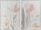 Schilderij DKD Home Decor 62,2 x 3,5 x 90 cm Blommor Shabby Chic (2 Stuks)