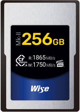 Wise CFX4-A256M2 - CFexpress 4.0 Type A - 256GB - Lezen 1.865MB/s - Schrijven 1.750MB/s