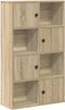 vidaXL - Boekenkast - 60x24x101,5 - cm - bewerkt - hout - sonoma - eikenkleurig