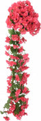 Kerstslingers met bloemen 3 st 85 cm rozé