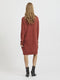 Vila VIRIL L/S KNIT DRESS NOOS - Dames Jurk - Regular fit Lange mouwen - Burnt Henna - Maat XS