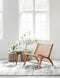 MUST Living Lounge chair Lazy Loom Natural,69x65x76 cm, teakwood