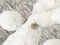 Linnick Flanel Fleece Deken + Hoodie met Capuchon Bont Rabbit - naturel - 140x200cm - 130x180cm - Plaid