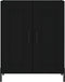 vidaXL - Dressoir - 69,5x34x90 - cm - bewerkt - hout - zwart