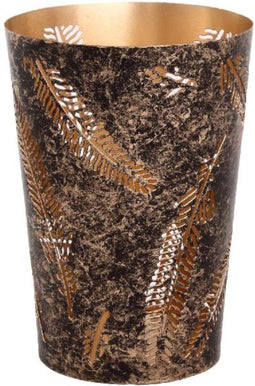 PTMD Tijn grey gold inside tealight feather votive S