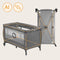 Lionelo Stefi Plus - Campingbedje 4 in 1 - Bodemverhoger - Grijs (0-36 maanden)