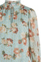 Vila Vimarion - Blouse - Bloemenprint met gouden metallic - Desert Sage (W38)