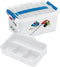 Sunware - Q-line naaidoos met inzet 6L wit blauw - 30 x 20 x 14,7 cm