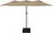 vidaXL - Parasol - dubbel - 449x245 - cm - taupe