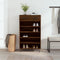 vidaXL - Schoenenkast - 60x35x105 - cm - bewerkt - hout - bruin - eikenkleur