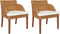 vidaXL - Eetkamerstoelen - 2 - st - met - kussens - natuurlijk - rattan - lichtbruin