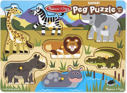 Melissa & Doug Houten Knopjespuzzel - Safari 7-delig