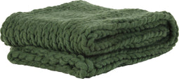 Light & Living - Plaid KNITTED - 152x127x0.5cm - Groen