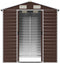 vidaXL - Tuinschuur - 191x130x198 - cm - gegalvaniseerd - staal - bruin