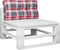 vidaXL - Palletkussen - ruitpatroon - 80x40x12 - cm - stof - ruitpatroon - rood
