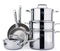 Saveur Selects Voyage 10-delige Pannenset - Tri-Ply RVS - PFAS-vrij - Ovenbestendig tot 260°C (10 stuks)
