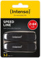 Intenso Speed Line - USB-stick 64GB - USB 3.2 Gen 1 - Zwart (2 stuks)