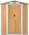 vidaXL - Tuinschuur - 192x440x223 - cm - gegalvaniseerd - staal - lichtbruin