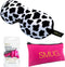 SMUG 3D Slaapmasker met Zwarte Oordopjes en Opbergzakje - 100% Verduisterend - Ergonomisch Oogmasker - Cow Print