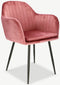 Orville velvet eetkamerstoel Brando roze