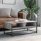 vidaXL - Salontafel - 100x51x40 - cm - bewerkt - hout - grijs - sonoma