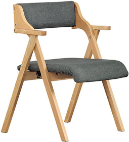 SoBuy FST98-SG - Opvouwbare Eetkamerstoel - Ergonomisch ontwerp - Donkergrijs