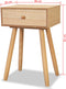 vidaXL - Nachtkastjes - 2 - st - 40x30x61 - cm - massief - grenenhout - bruin