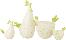 J-Line figuur Kip Haan - keramiek - groen - large - 2 stuks