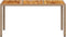 Tuintafel 150x90x75 cm poly rattan en massief acaciahout beige