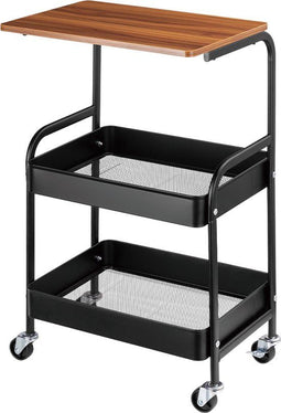 VDD - Bijzettafel - Bijzettafel Woonkamer - Bijzettafel Zwart - Bijzettrolley - Bijzettafel op