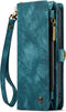 Caseme - Geschikt voor iPhone 15 Pro - Vintage 2 in 1 portemonnee hoes - Lichtblauw