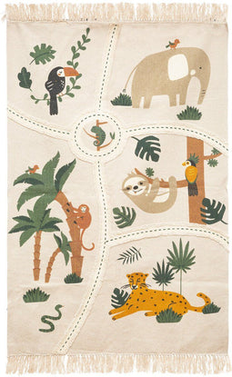 Atmosphera Kids Jungle tapijt / vloerkleed - 100 x 150 cm - Katoen