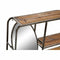 Planken DKD Home Decor 73 x 19 x 50 cm Spiegel Zwart Metaal Hout Donkerbruin