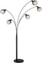 GINA Vloerlamp - Metaal 151.0cm - E27 1-Lichts - Matt zwart