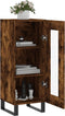 vidaXL - Dressoir - 34,5x34x90 - cm - bewerkt - hout - gerookt - eiken