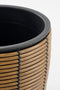 Mica Decorations Durban - Bloempot Buiten - Set van 3 - H36 x Ø40 cm - Lichtgewicht - Bruin (set van 3)