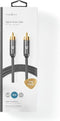 Nedis Digitale Audiokabel - RCA Male - RCA Male - Verguld - 2.00 m - Rond - Katoen - Antraciet / Gun Metal Grijs - Cover Window Box