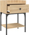 vidaXL - Nachtkastjes - 2 - st - 40,5x31x60 - cm - bewerkt - hout - sonoma - eikenkleur