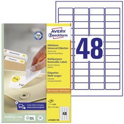 Avery etiketten L4736REV-100 45,7X21,2mm