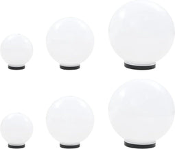vidaXL 6-delige LED-bollampenset rond 20/30/40 cm PMMA