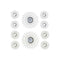 Horloge DKD Home Decor Zilver Champagne Polypropyleen Spiegel (5 pcs) (2 pcs)